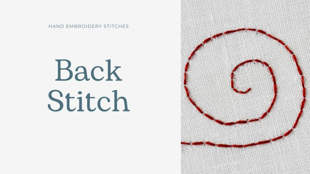 Back stitch embroidery tutorial image; BackStitch image; how to do Back stitch; how to embroidery Back stitch; Back stitch embroidery guide image; back stitch hand embroidery; back stitch tutorial; back stitch embroidery tutorial