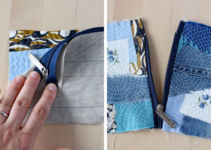 Den Reißverschluss einnähen