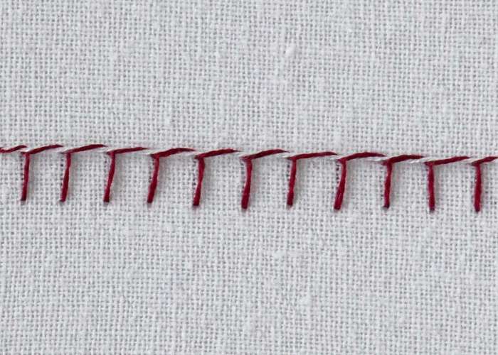 Bordado Puntada de manta Guía de variaciones: Puntada de manta batida