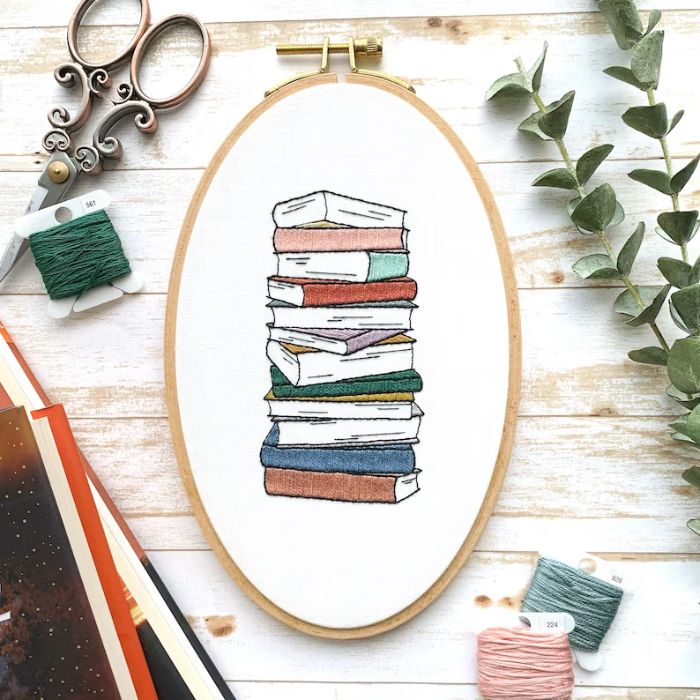 Book Stack PDF Pattern on Etsy