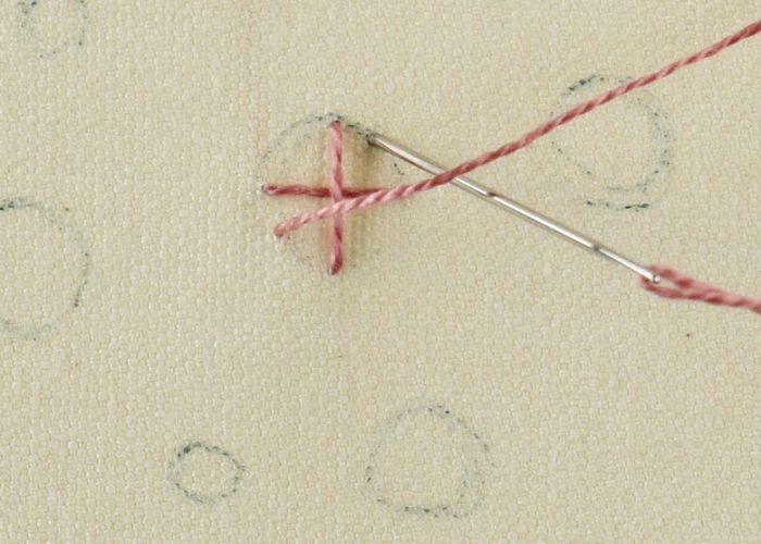 Point étoile Étape 3 - point diagonal