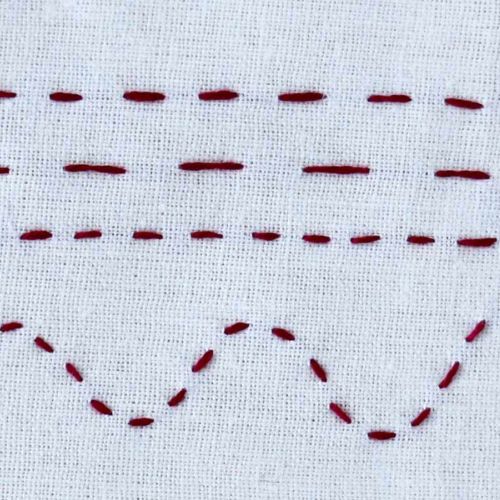 Running stitch 1x1