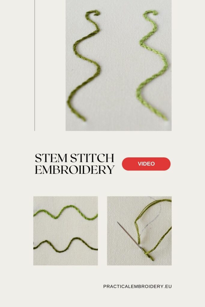 Stielstich-Stickerei - grundlegende Handstickstiche