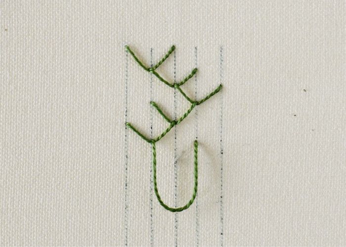Double point de plume Étape 9