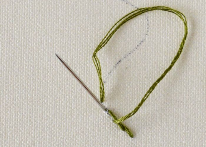 Point de tige Étape 5