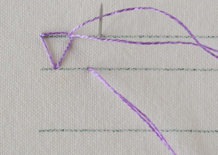 Overlock stitch step 2