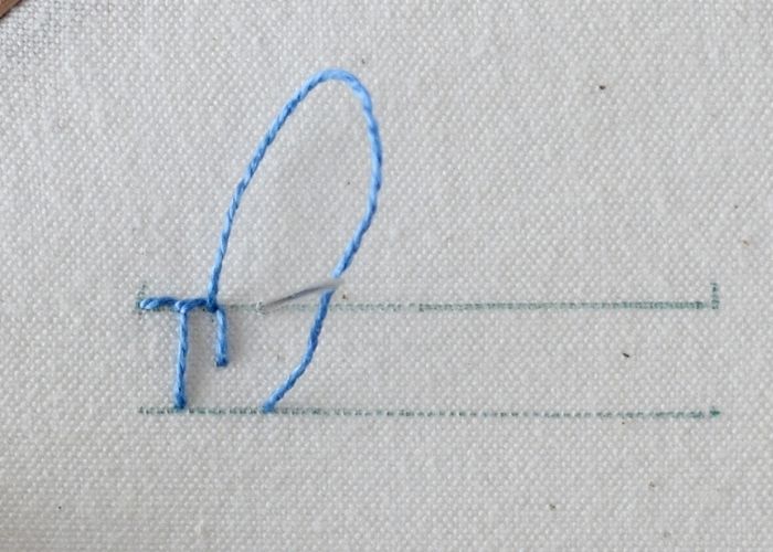 Long and Short Blanket Stitch embroidery tutorial step3 image